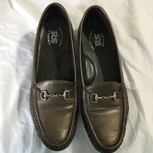 SAS 9N Comfort Metro Bronze eather Loafers Nearly Unworn Old School Mone
